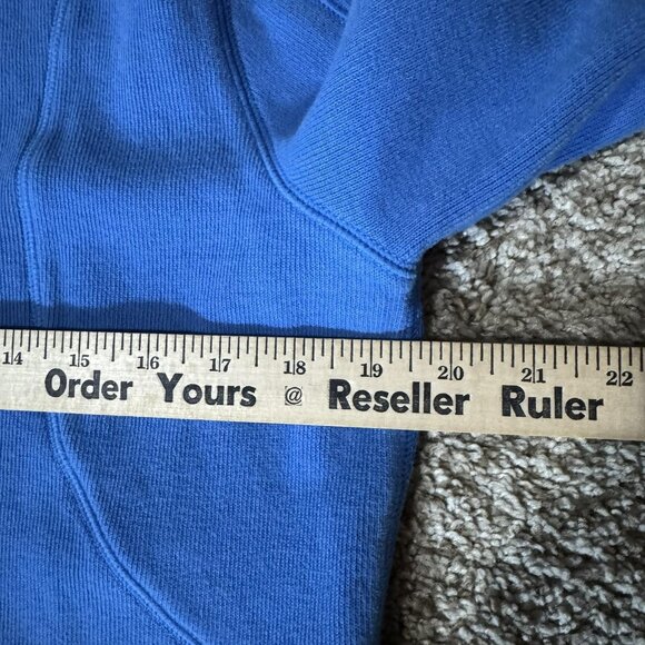Tommy Bahama Sweater Womens Medium Blue Quarter Zip Pullover Stretch Marlin Logo - Picture 8 of 9